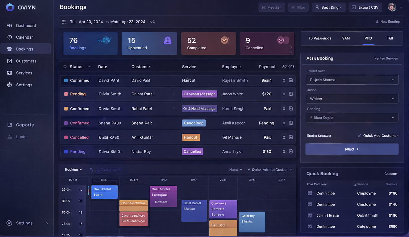 Custom Booking System project screenshot